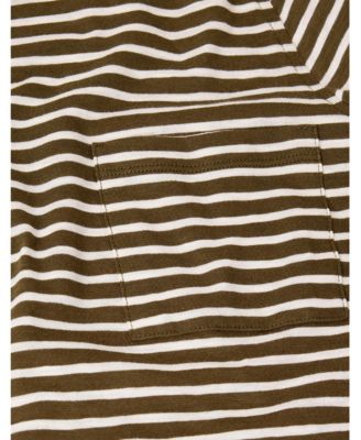 Women's Stripe Crew Neck Pocket Top