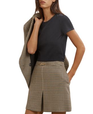 Women's Beatrix Wool-Blend Check Mini Skirts