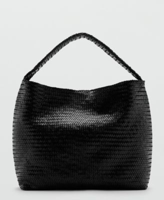 Women's Medium-Sized Braided Bucket Bag
