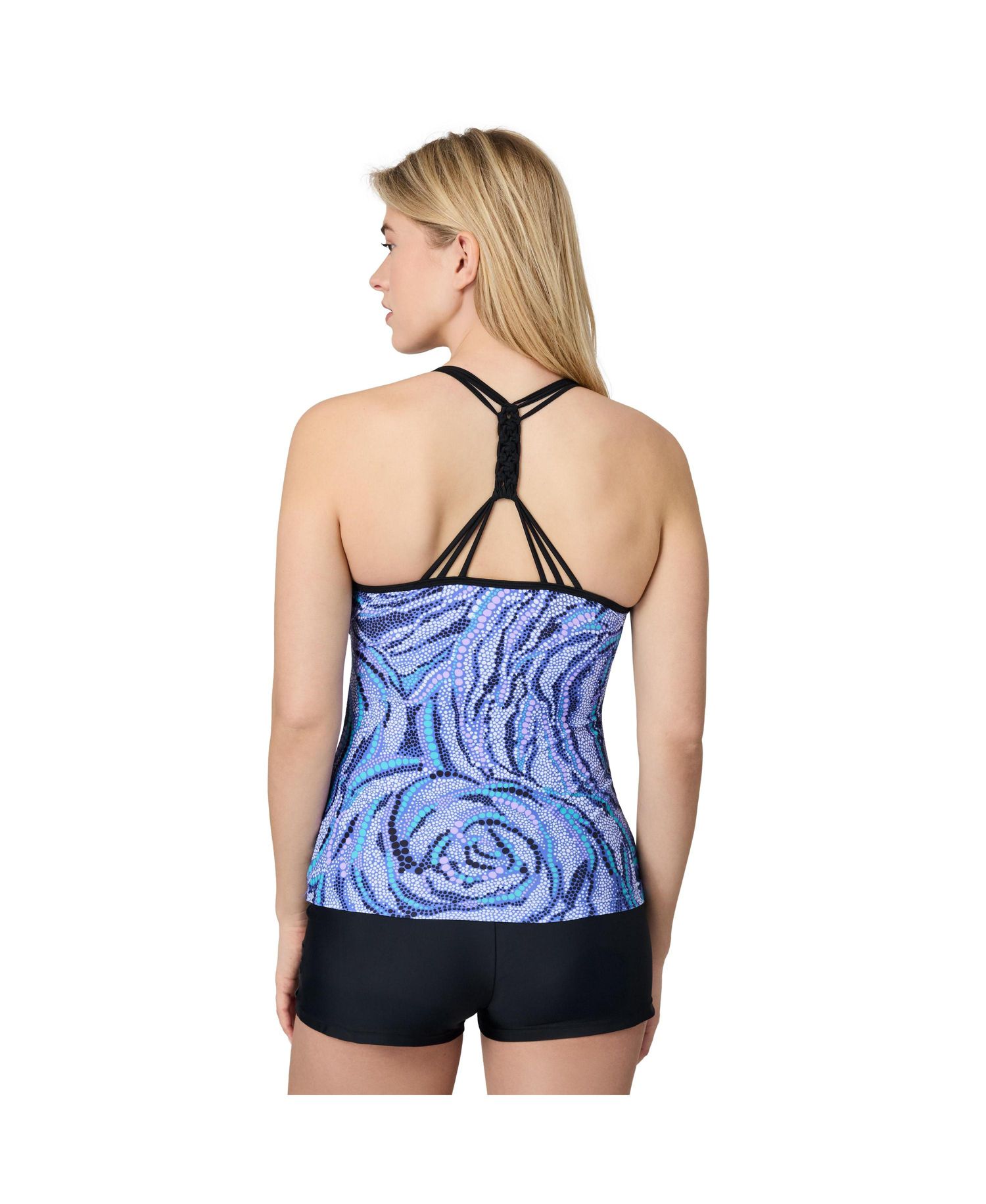 Women's Macrame Back Tankini Top