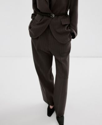 princess polly baby blue dress ESSENTIAL SUITING FLARE TROUSERS | DARK CHOCOLATE main image 0