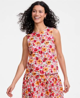 Women's Poplin Sleeveless Shell