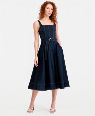 Women's Contrast Stitch Tank Dress