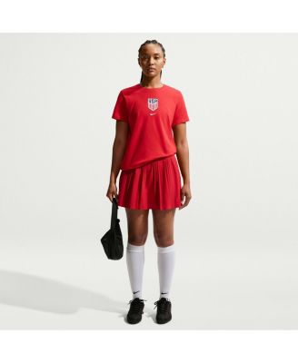 Women's Red Usmt Crest T-Shirt