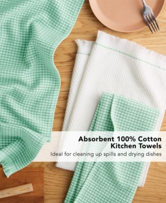 Gourmet Series Gridlines Kitchen Towels Set of 3, 18" x 28"