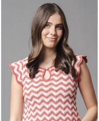 Women's Hope and Henry Organic Flutter Sleeve Sweater Top