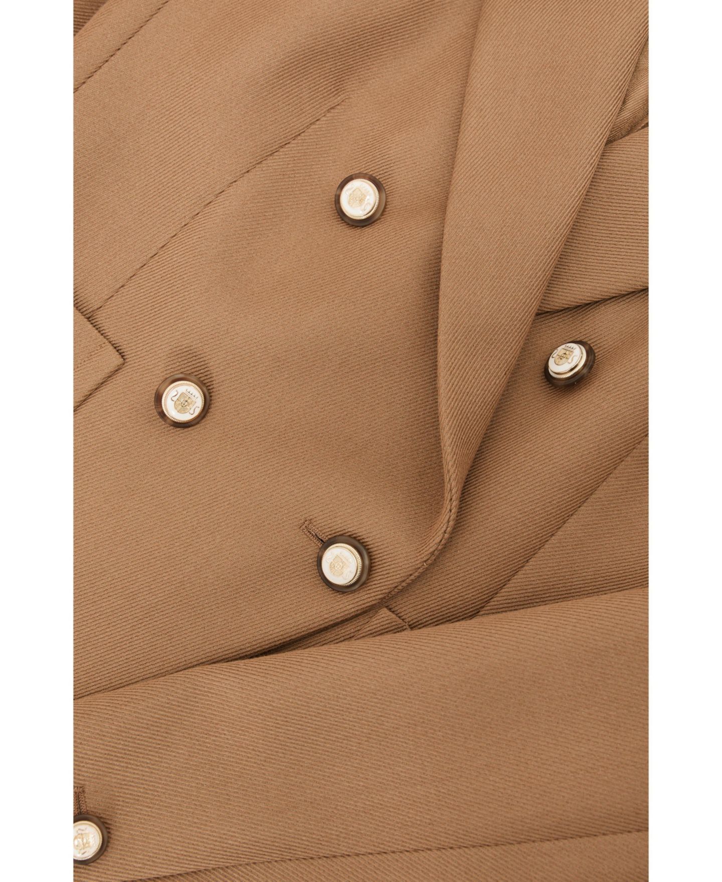 Женский пиджак REISS Gigi Wool-Blend Double-Breasted, цвет: Верблюжий — фото 5