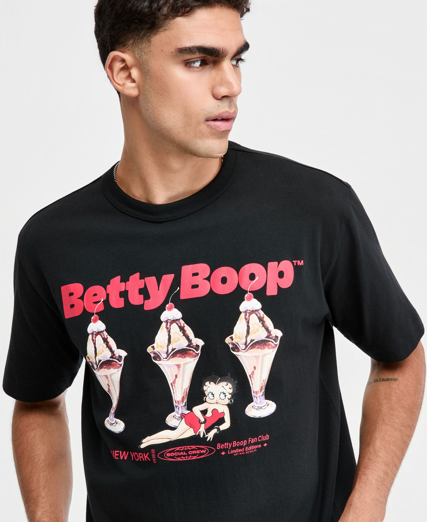 Men's Relaxed-Fit Betty Boop Ice Cream Graphic T-Shirt, Macy's Exclusive