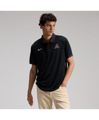 Men's Black Arizona Diamondbacks Authentic Collection Striped Victory Dri-FIT Polo Shirt