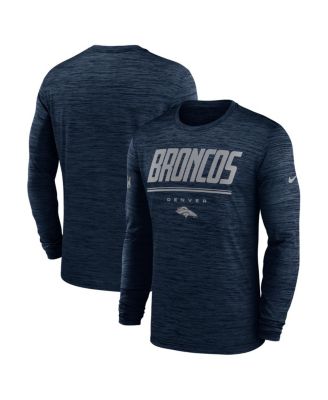 Men's Navy Denver Broncos Sideline Offensive Transition Velocity Dri-FIT Long Sleeve T-Shirt