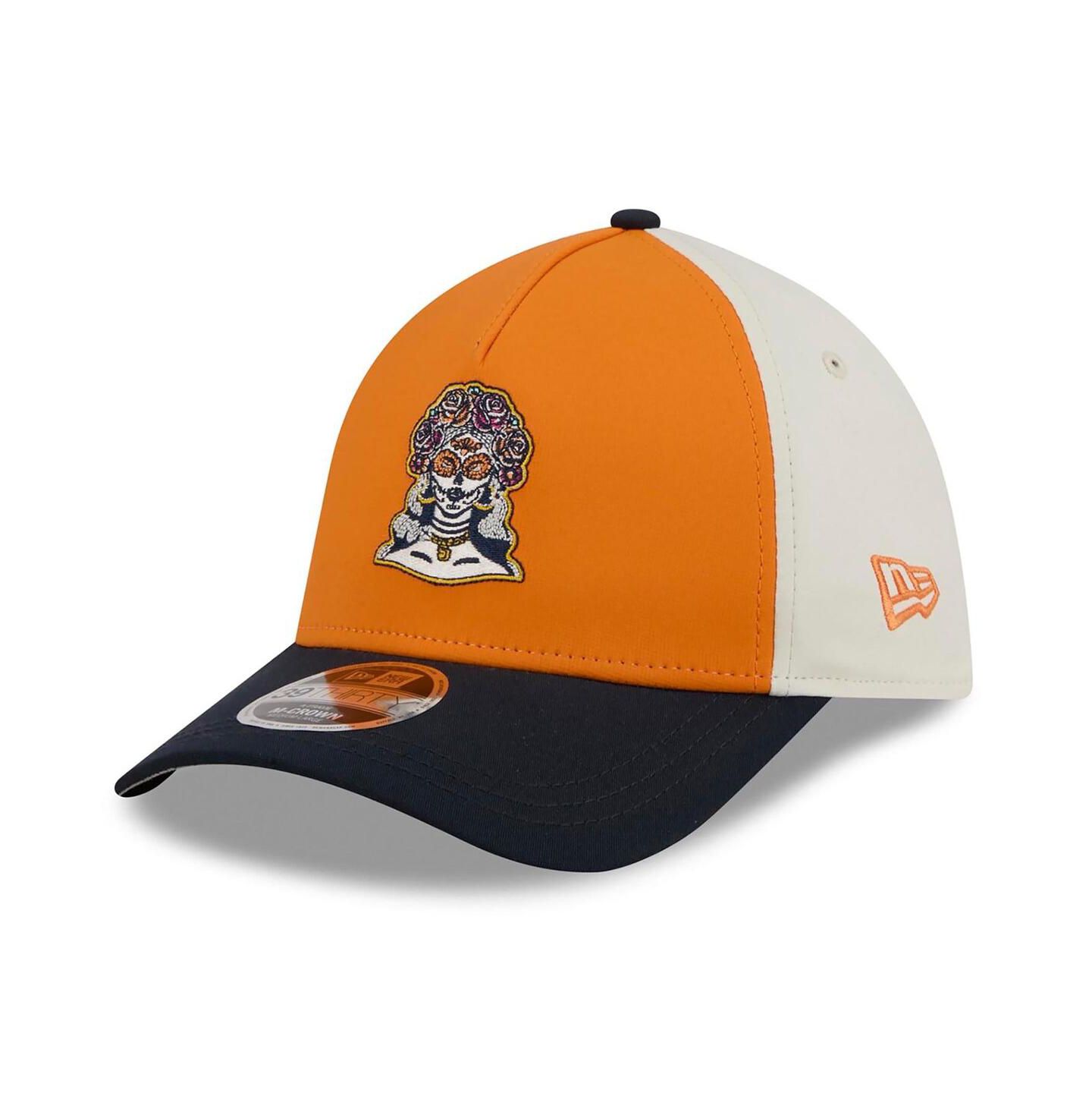Мужская кепка New Era Orange/Navy San Diego Padres 2026 City Connect M-Crown A-Frame 39THIRTY Flex Hat — фото 2