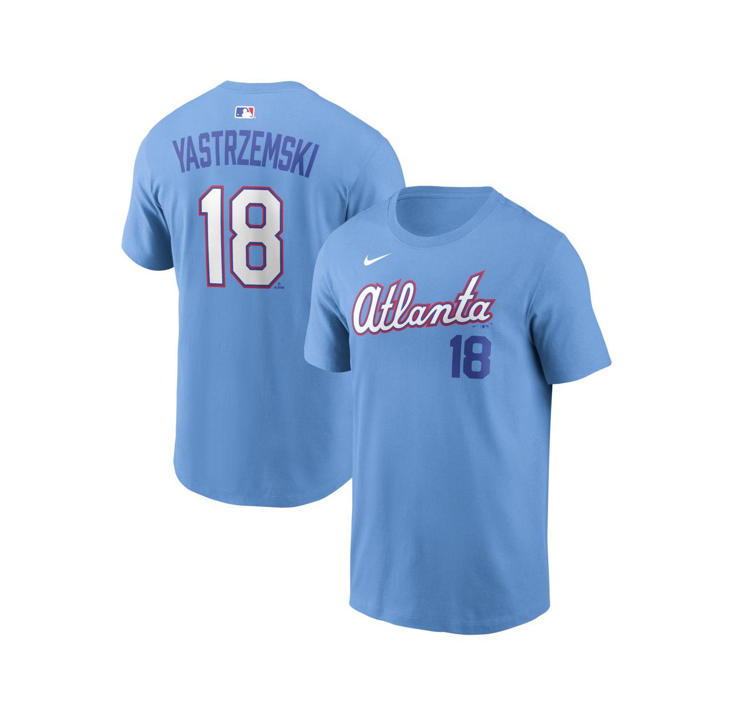 Men's Mike Yastrzemski Light Blue Atlanta Braves 2026 City Connect Name & Number T-Shirt