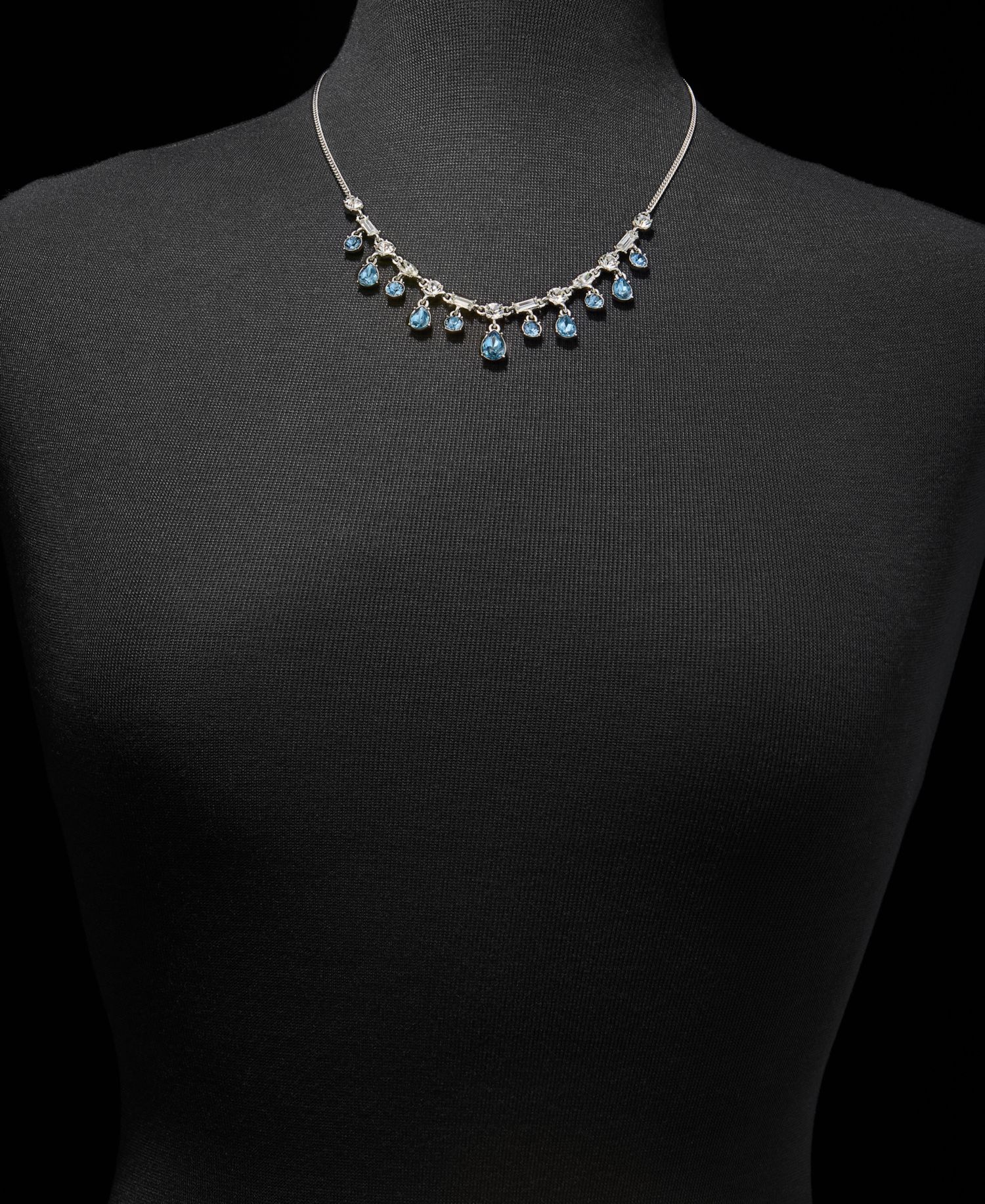 Crystal Shaky Statement Necklace, 16" + 3" extender