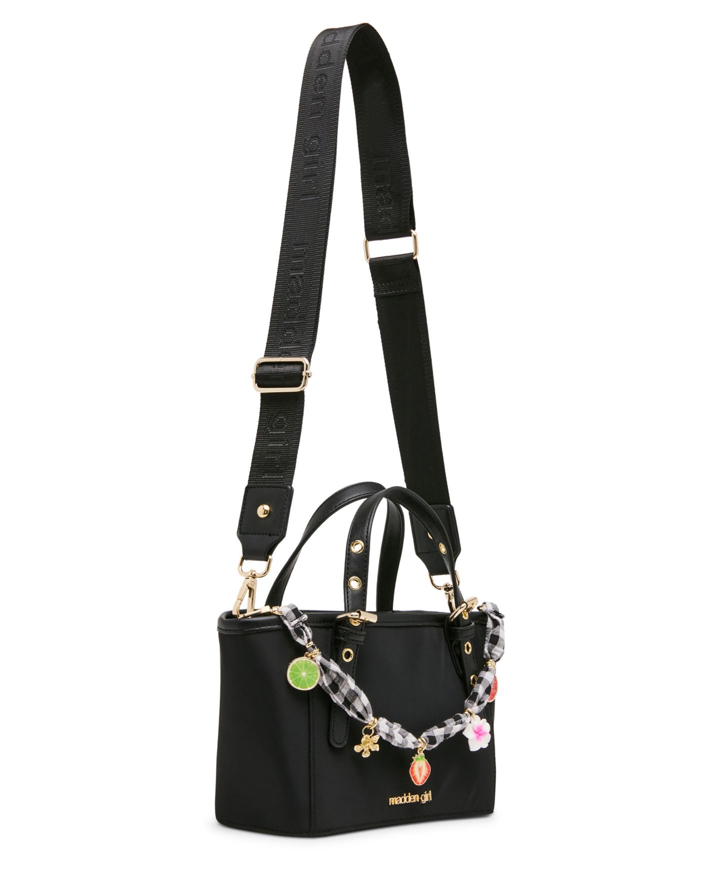 Женская сумка Madden Girl Amanza Medium Tote Handbag, цвет: Чёрный — фото 3