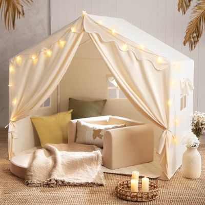 Kids Tent - Large Space Kids Play Tent with Star Lights, Indoor Playhouse Reading Nook for Toddlers Tent