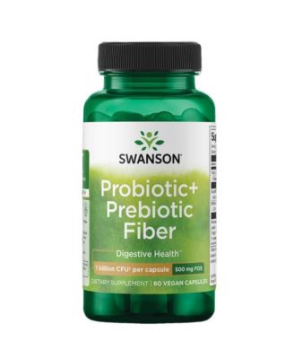 Prebiotic and Probiotic Fiber Digestive and Immune Support, Aids Regularity and GI Health, 60 Caps, 1 Billion CFU