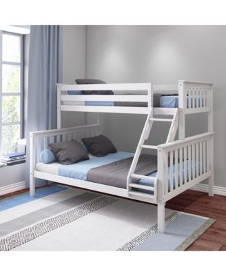 Solid Wood Twin XL over Queen Bunk Bed for Kids
