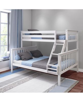 Max & Lily Solid Wood Twin XL over Queen Bunk Bed for Kids - Macy's