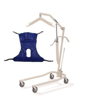 Hydraulic Patient Lift, Lightweight Transfer Chair With 450 lb Capacity and Safe Bent Mast