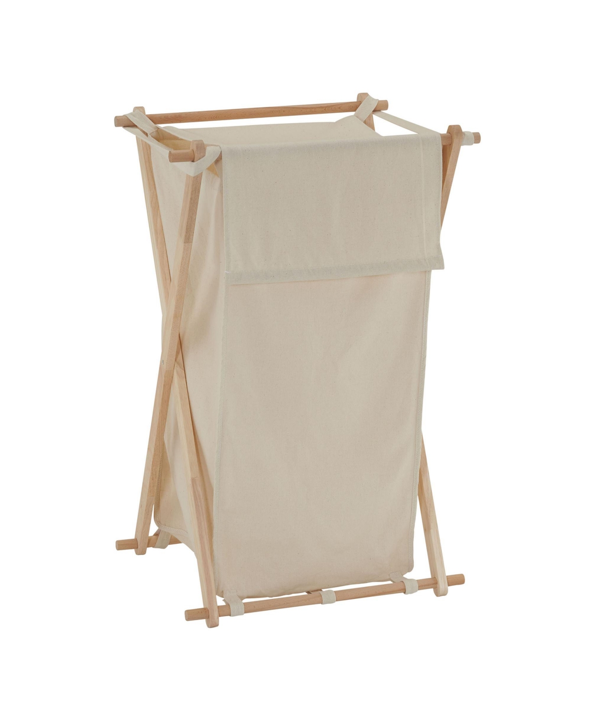 Household Essentials X Frame Wood Laundry Hamper