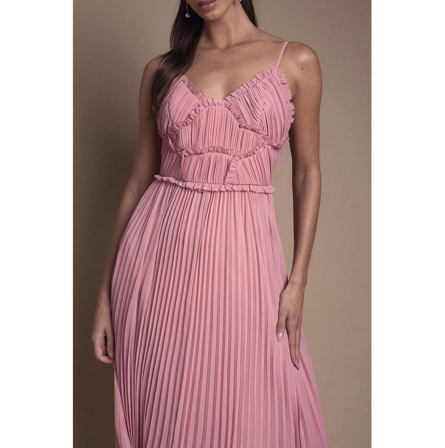 Женское платье Oasis Bridesmaid With Ruffle Detail, цвет: Розовый — фото 7