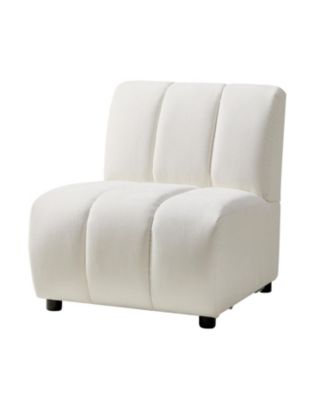 Shalon 28 inches Modern 1-Piece Chenille Channel Tufted Sofa