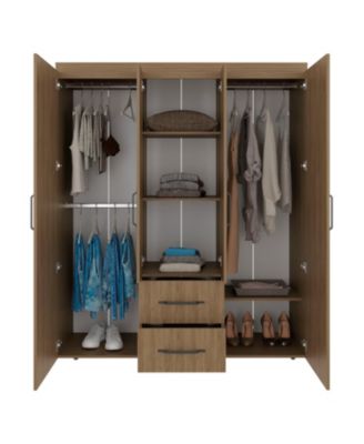 Extremoduro 4-Door Wardrobe with Drawers and Shelves for Storage, Modern Design