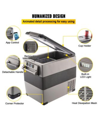 58 Quart Portable Car Refrigerator Dual Zone 12V 24V for Camping