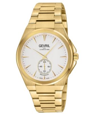 Men's Montauk Swiss Mechanical IP Gold Bracelet Watch