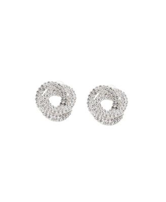 Women's Black Wrap Stud Earrings