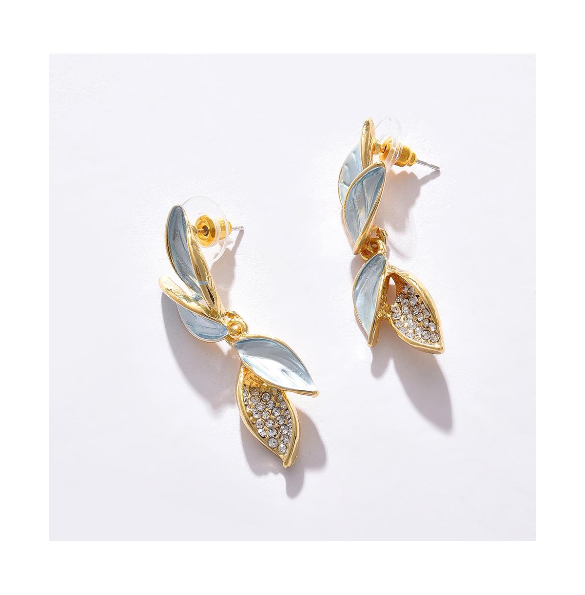Sohi Women's Gold Plated Designer Drop Earrings