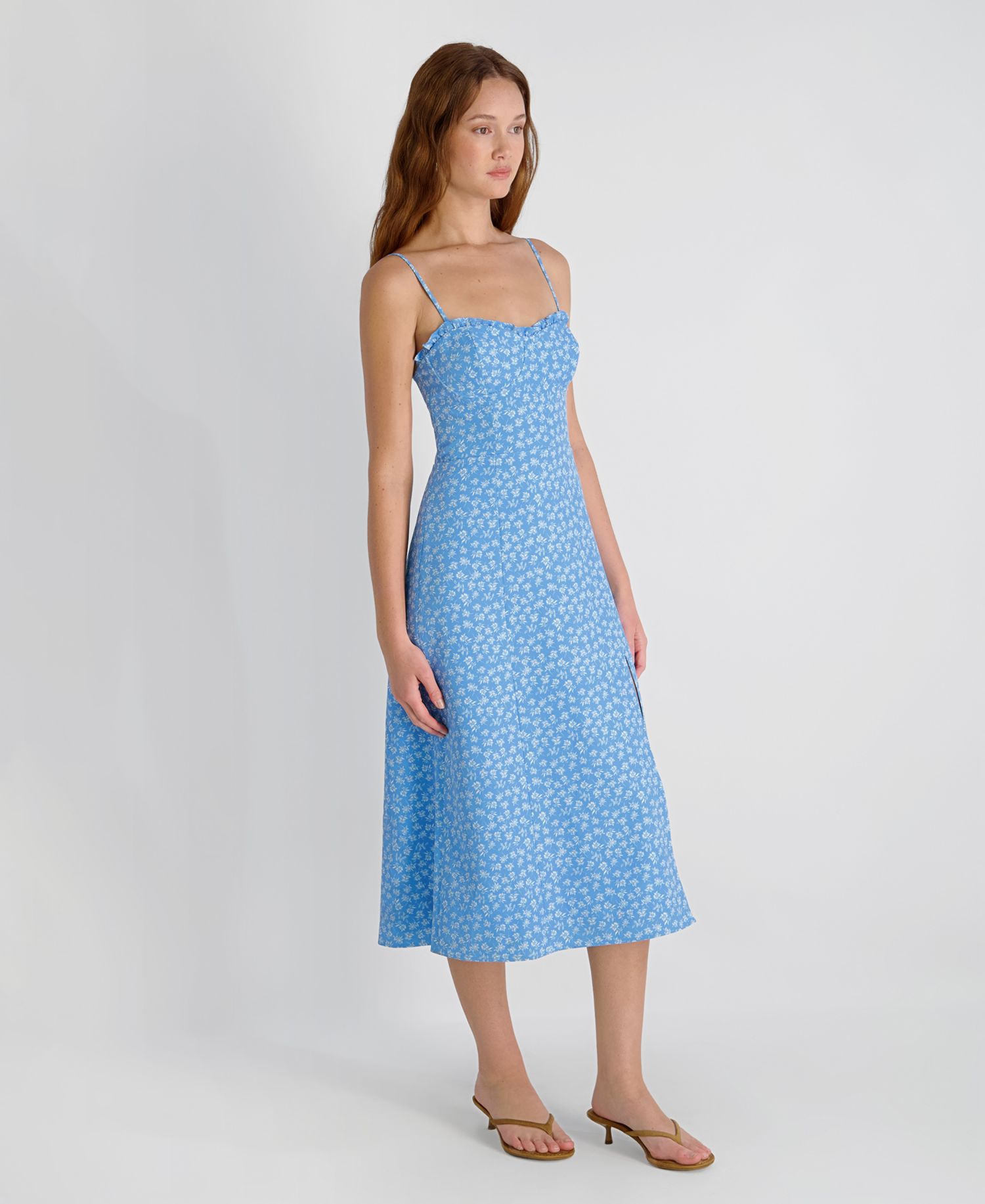 Women's Sleeveless Side Slit Midi Dress