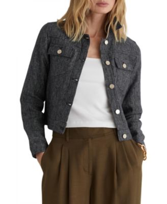 Women's Bree Linen-Cotton Woven Trucker Jacket