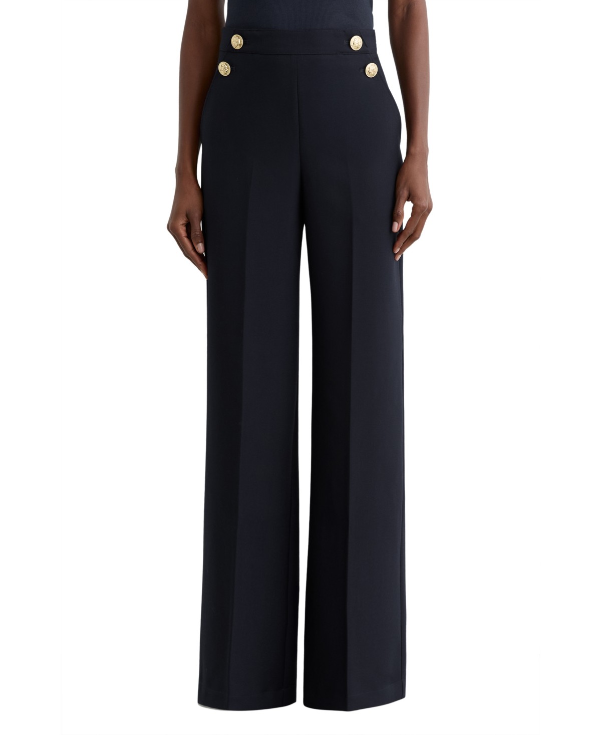 Женские брюки REISS Women's Wide-Leg Button-Detail Pants — фото 1