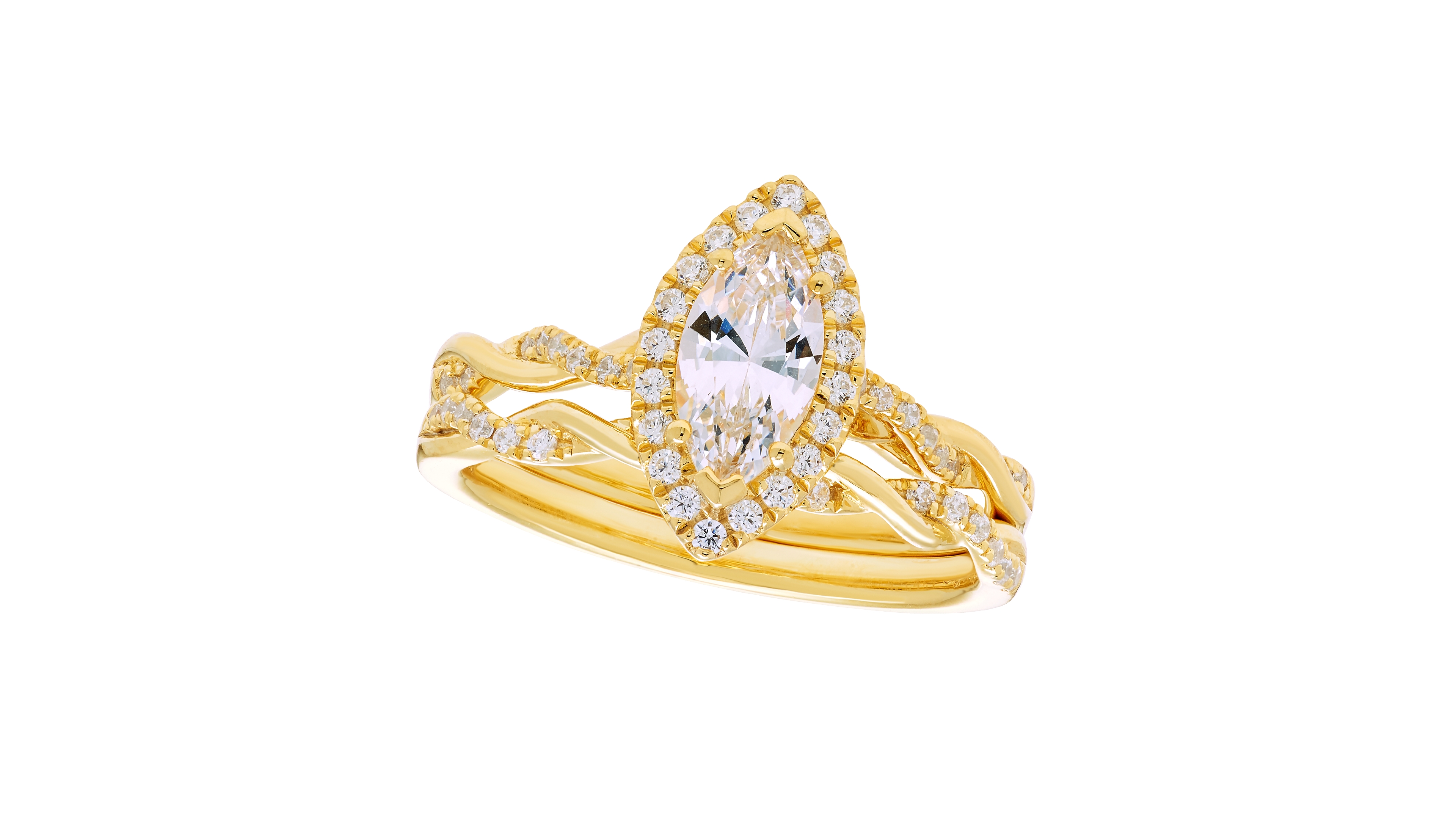 Macy's Certified Lab Grown Diamond Bridal Ring (1 ct. t.w.) in 14k Yellow Gold