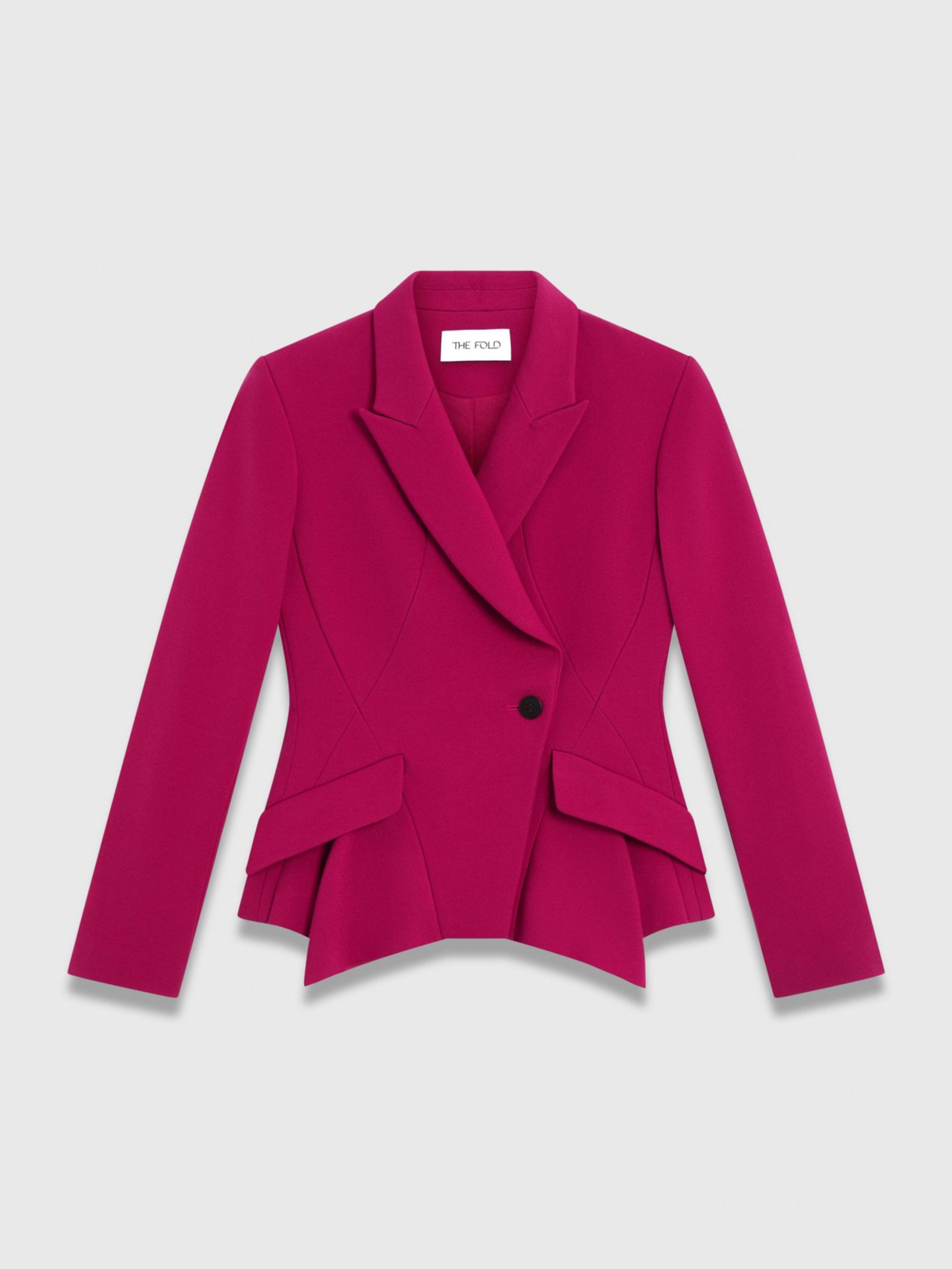 Женский пиджак The Fold Merida Sculpt Stretch Crepe Blazer, цвет: Розовый — фото 7