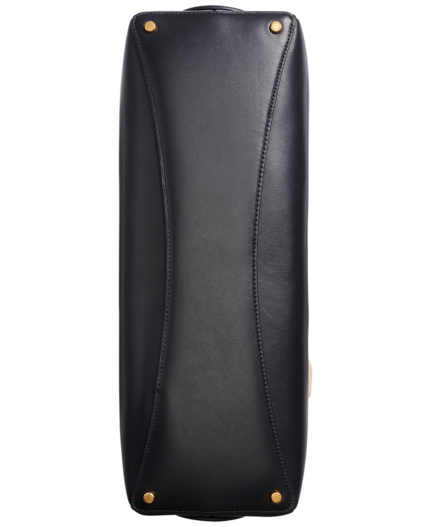 Женская сумка Donna Karan New York Terry Large Leather Shoulder Handbag, цвет: Чёрный / Золотой — фото 7