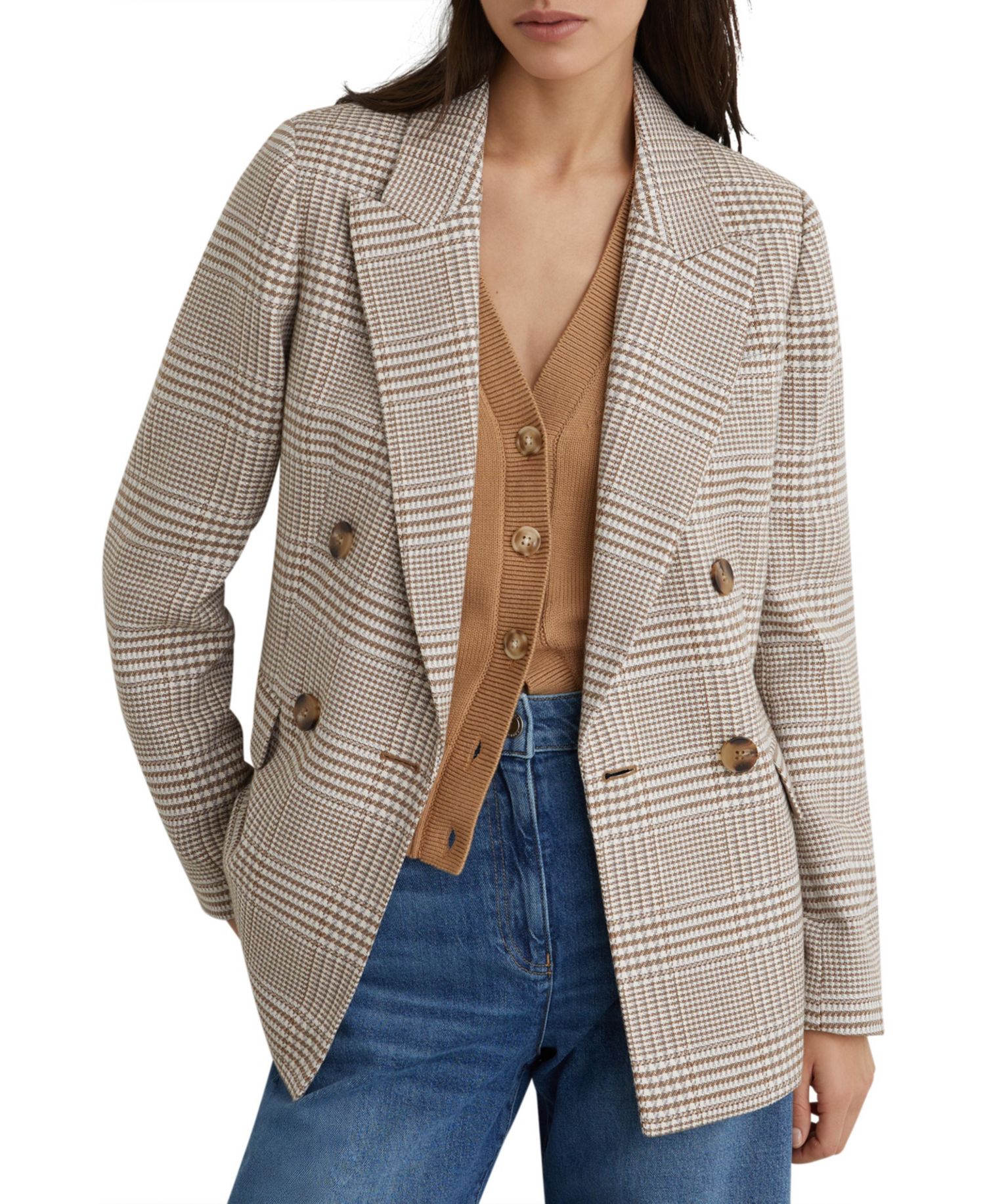 Women's Maxwell Double-Breasted Check Blazer