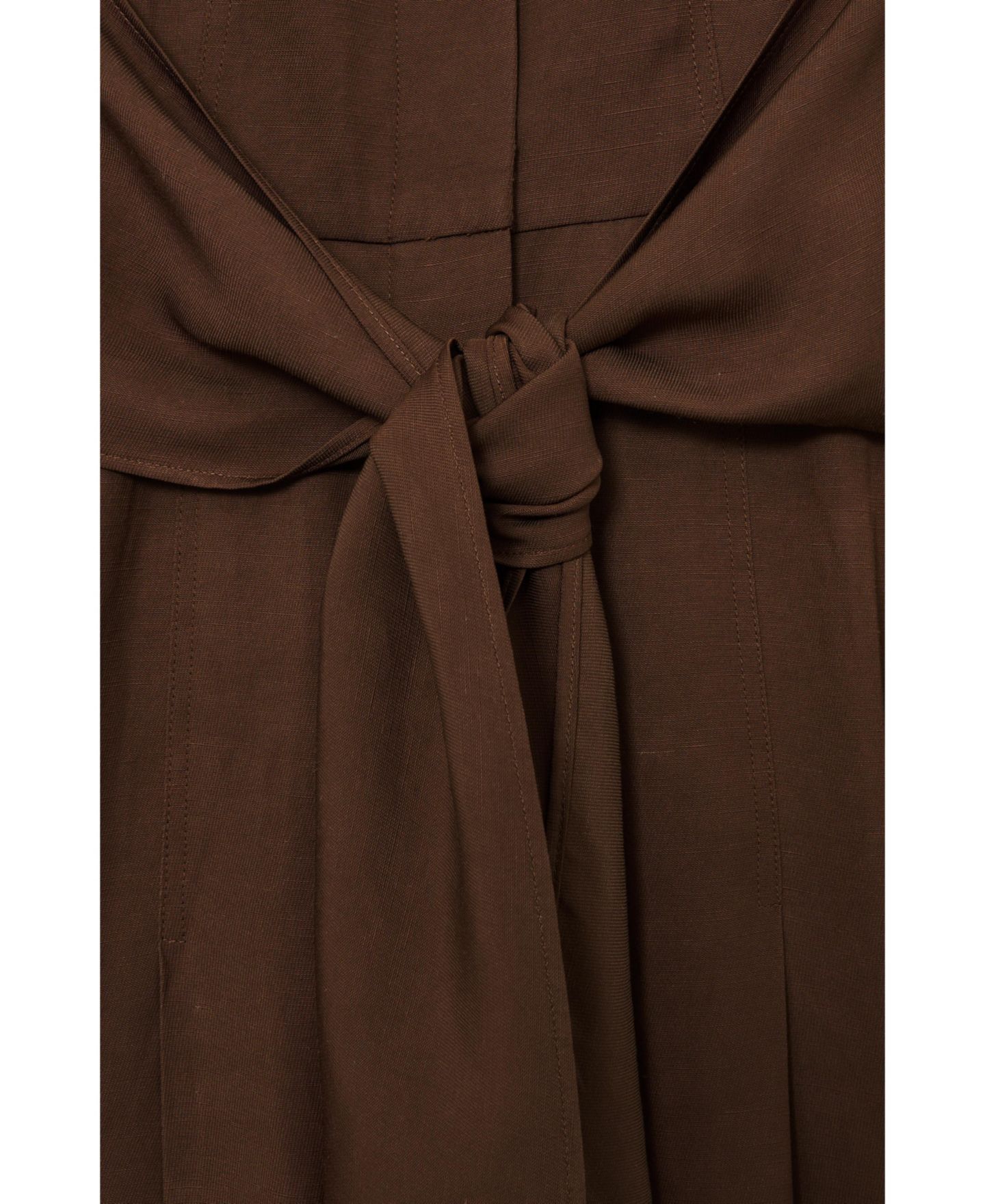 Женское платье REISS Tessera Short-Sleeve Belted Linen with Midi, цвет: Ржавый оранжевый — фото 5