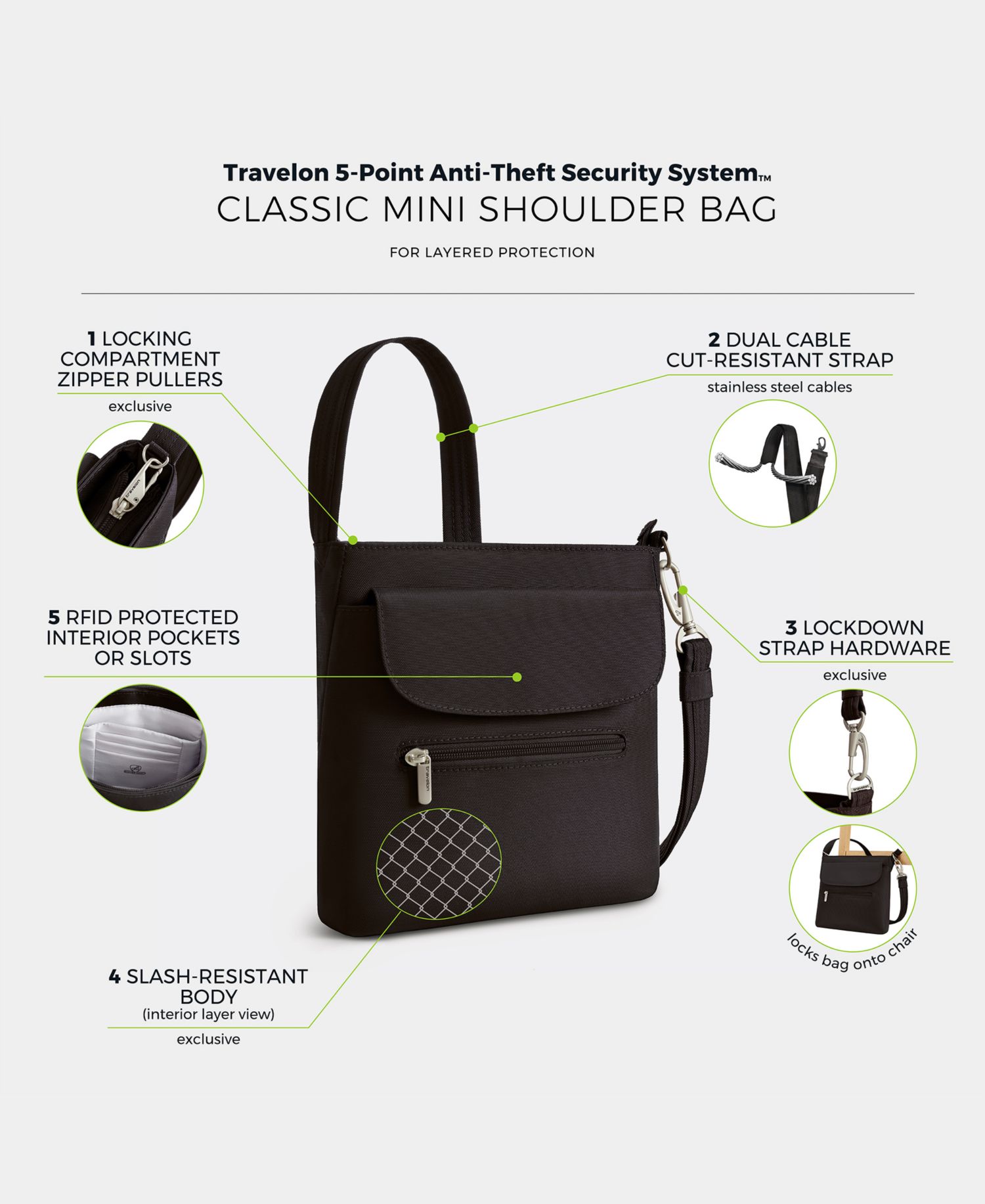 Anti-Theft Classic Mini Shoulder Bag