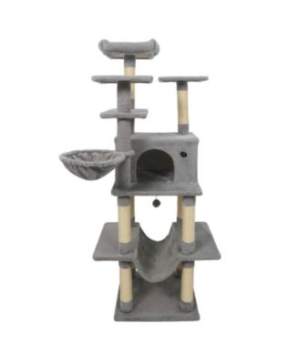 Cat Tree 63 inch Tall for Indoor Cats Multi-Level Tower