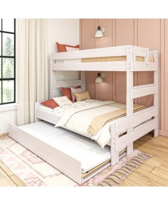 Farmhouse Twin over Full Bunk Bed with Trundle