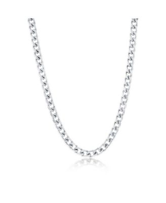 Stainless Steel, 20" Unisex Cuban Chain Necklace