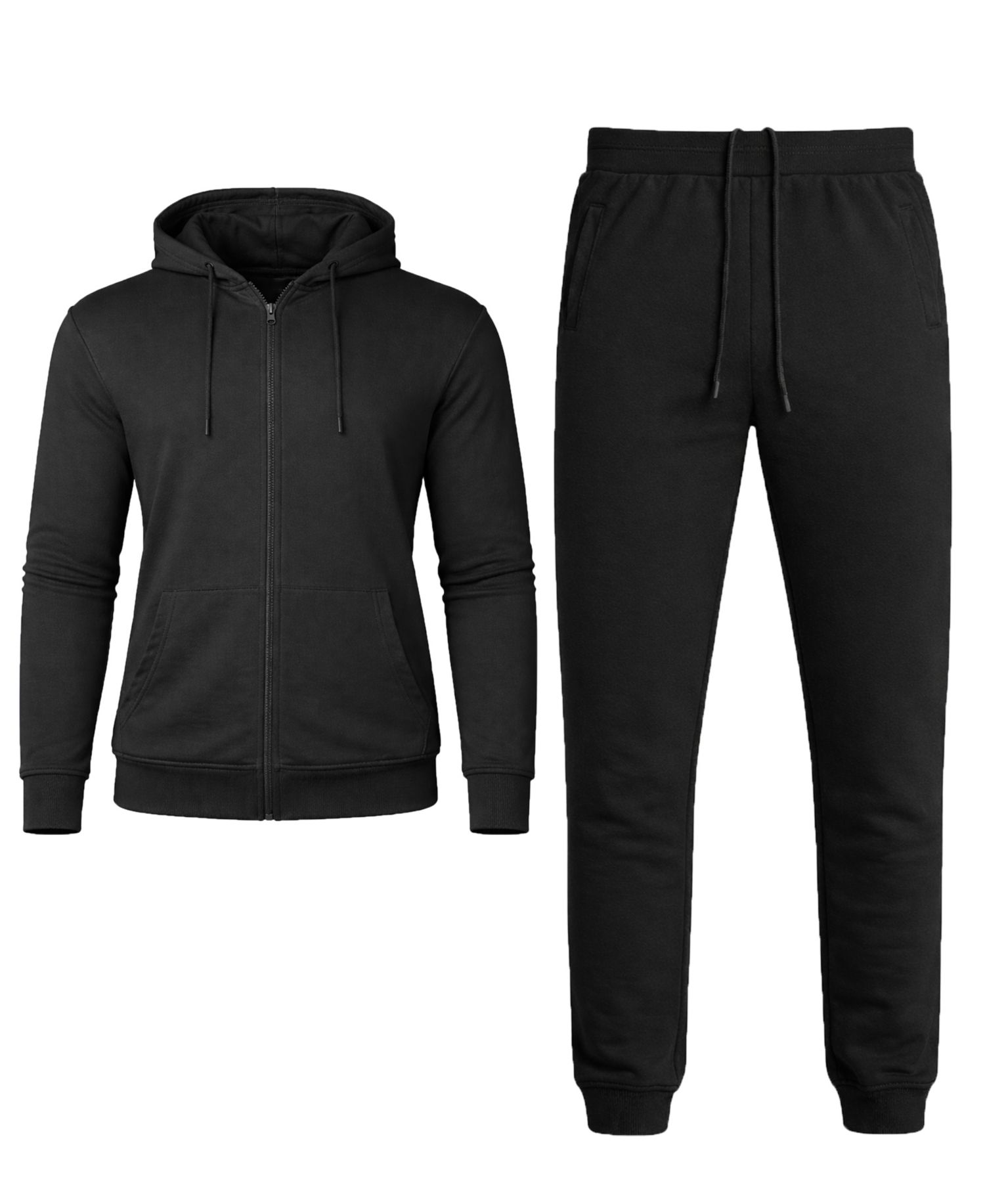 Men's French Terry Zip-Up Hoodie and Joggers, 2-Piece Set