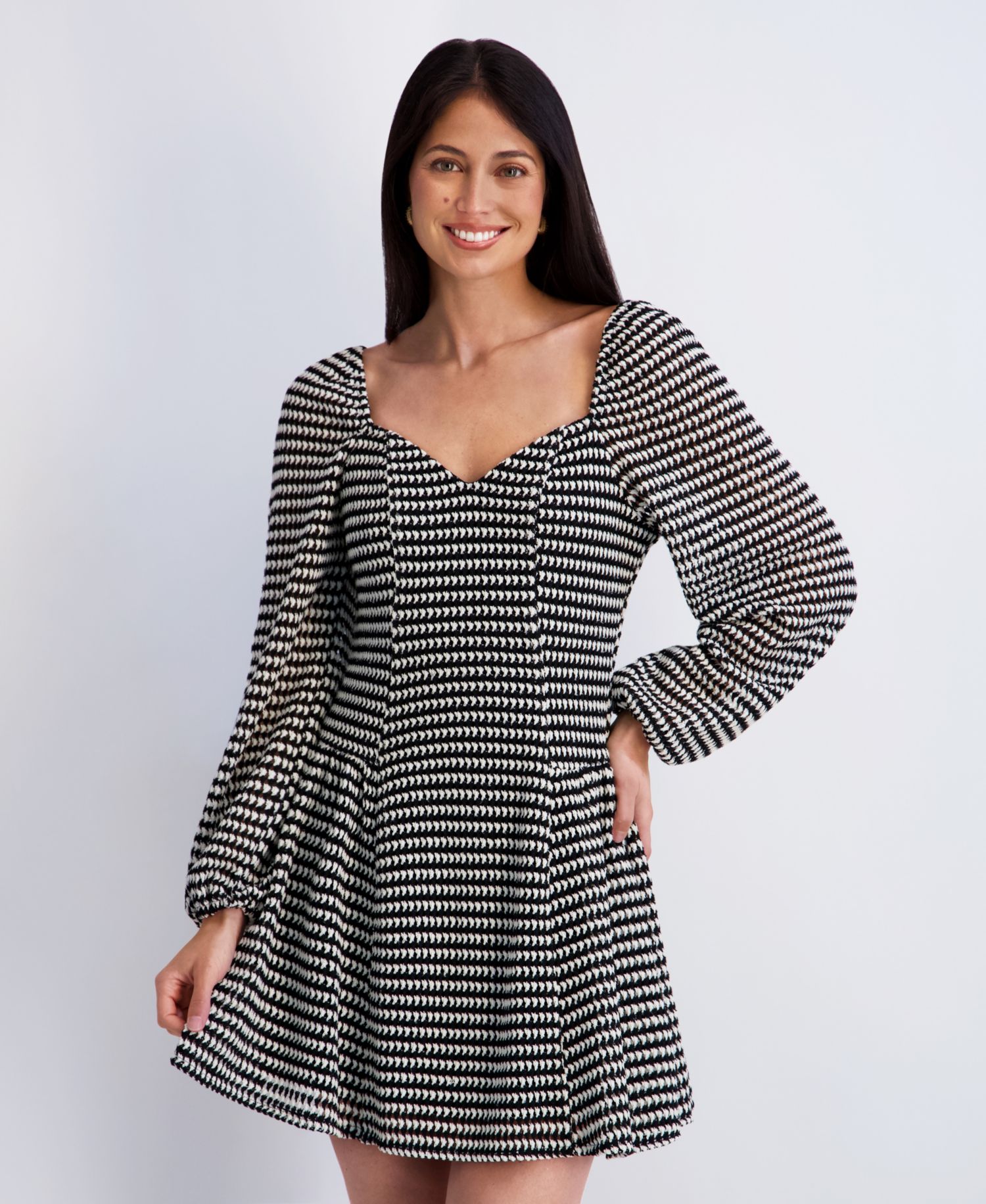 Women's Novelty Print Sweetheart Neck Dress