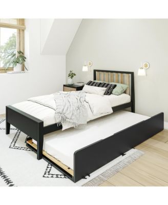  Scandinavian Twin-Size Bed with Twin-Size Trundle