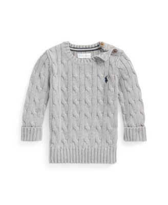Baby Boys' Cable-Knit Cotton Sweater