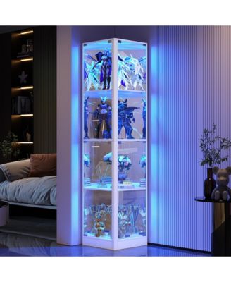Corner Display Cabinet with Glass Doors