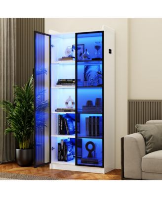 Display Cabinet with Doors and Adjustable Shelves