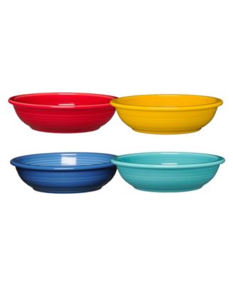 Vibrant Classic Rim Pasta Bowls, Set of 4